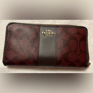 Authentic Coach maroon wallet